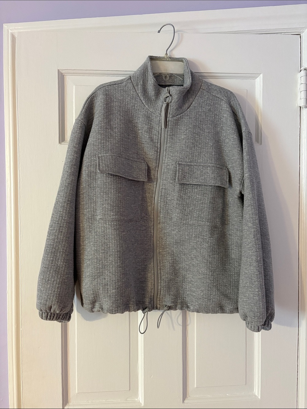 Madewell Gray Full-Zip Lightweight Jacket